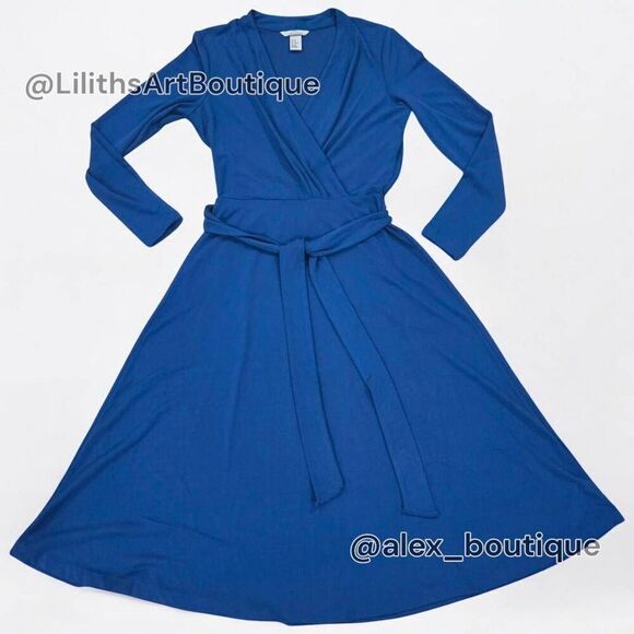 H&M Draped Wrap Midi Dress(C002)-Size Xs for Women - Picture 7 of 11